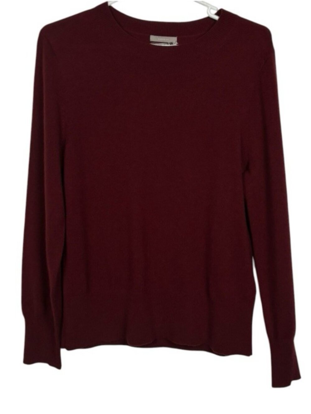 NWOT J. Crew Cashmere Sweater Womens M Wine Classic Fit Crewneck Holiday 2025